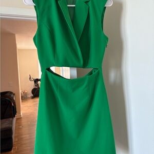 Zara Vibrant Green Backless Dress